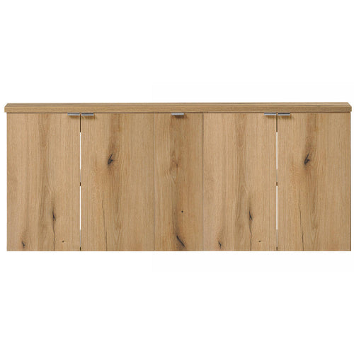 Set NEWPORT 3 Mobili Pensili Sottolavabo con Piano di Lavoro - Effetto Rovere [en.casa] 