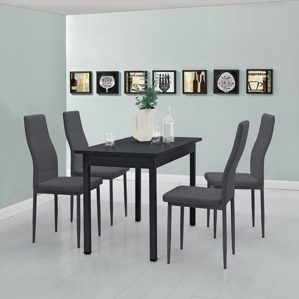 Gruppo da pranzo Jørpeland (Set, 5 pz) 120x60 cm vari colori [en.casa]