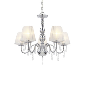 Lampadario Isabell 5 luci cromato lux.pro - premiumXL