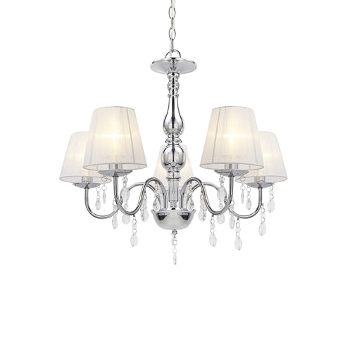 Lampadario Isabell 5 luci cromato lux.pro - premiumXL