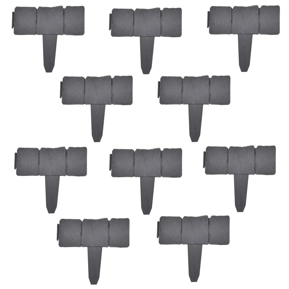 Bordure per Aiuola in set - Grigio, Effetto Pietra casa.pro
