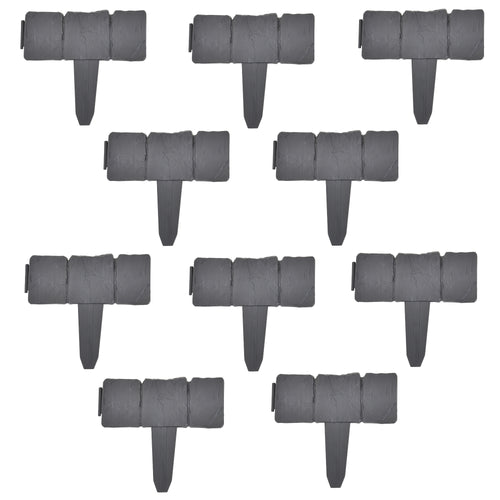Bordure per Aiuola in set - Grigio, Effetto Pietra casa.pro