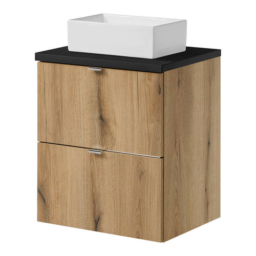 Mobile Pensile Sottolavabo Newport con Cassetti e Lavabo Rettangolare Bianco [en.casa]

