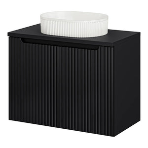 Mobile da Parete Sottolavabo NEWPORT a 2 Ante con Lavabo Ovale [en.casa]