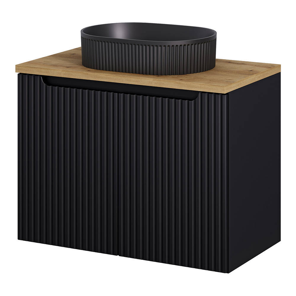 Lavabo Skelbolu con ante scanalate [en.casa]