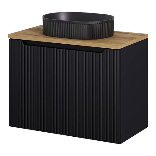 Lavabo Skelbolu con ante scanalate [en.casa]