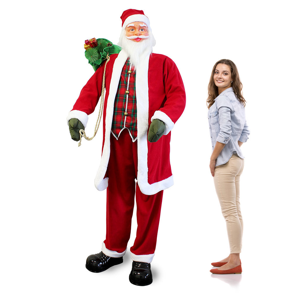 [lux.pro] Babbo Natale Karaoke che Canta e Balla - in Varie Altezze - Incluso Microfono e Alimentatore